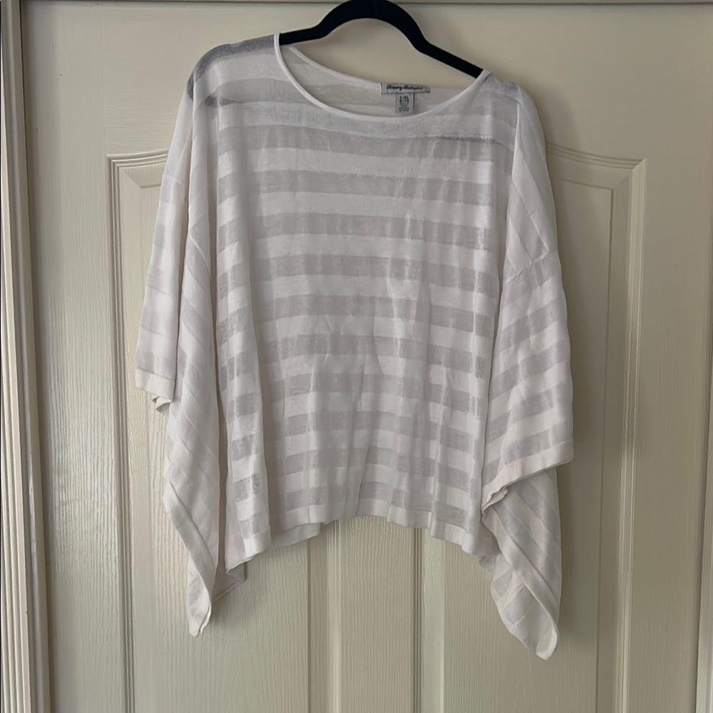 Tommy Bahama White Striped Blouse